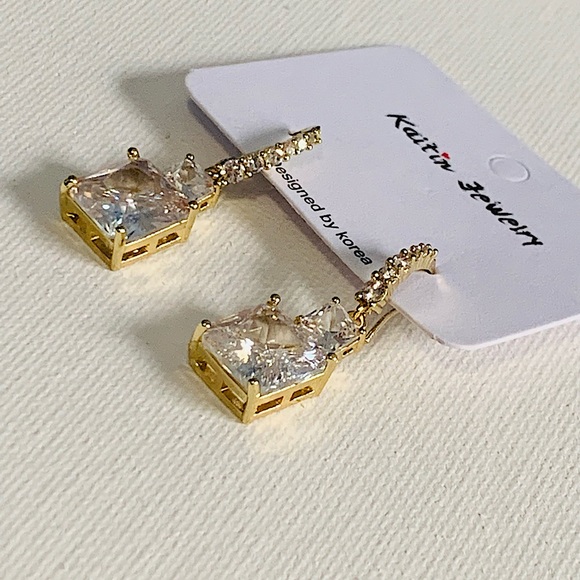 🔥 square Rhinestone Retro Earrings - Picture 3 of 5